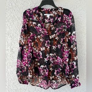 Diane von Furstenberg Lorelei silk chiffon blouse size 8